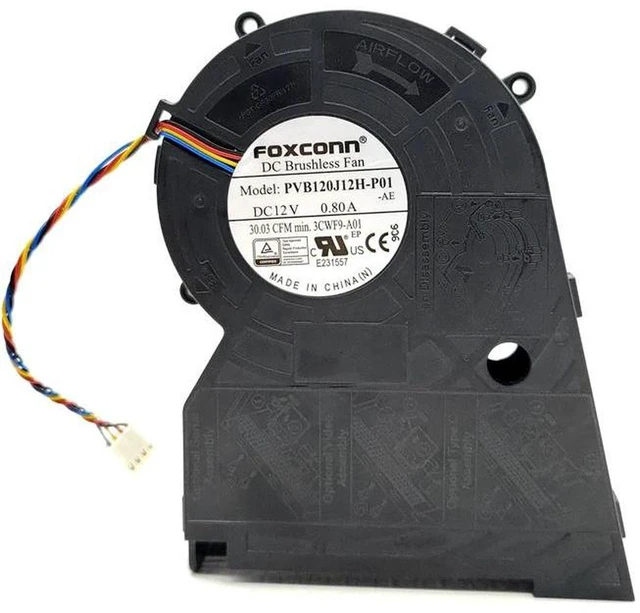 Main image of AJMRTC PVB120J12H Side Blowing Centrifugal Fan, 140x110x33mm DC 12V 0.8A 4-Wire PWM Blower Fan for CPU Cooler, Industrial Equipment, Cabinet Ventilation