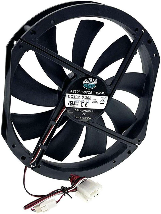 Main image of AJMRTC A23030-07CB-3MN-F1 DF2303012SELN 230x200x30mm DC12V Large Airflow Case Fan, 23cm Low Noise Mute Axial Cooling Fan for PC Chassis, Server Cabinet, Industrial Equipment