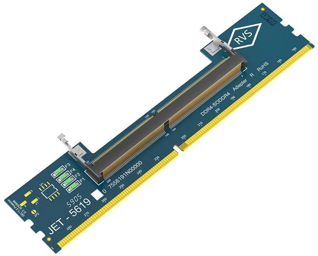 Main image of AJMRTC DDR4 SO-DIMM to DDR4 U-DIMM Memory Adapter Card, Laptop DDR4 Notebook RAM Converter with Over-Current Protection, Convert SODIMM to Desktop UDIMM for RAM Testing and Reuse