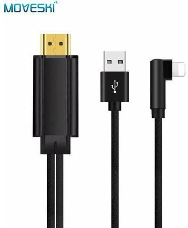 Main image of AJMRTC 7552W Lightning to HDMI AV Adapter Cable, 1080P HD Digital AV Video Audio Converter Cord for iPhone, iPad to TV, Monitor, Projector