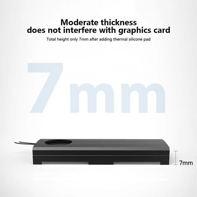 Alt view image 4 of 7 - AJMRTC M.2 2280 SSD Heatsink with Turbo Cooling Fan, 4-Layer Heat Dissipation Design, Tool-Free Clip-On Mount, 7000RPM Silent Fan, SATA Powered, Black Cold Dew Version for PCIe NVMe SATA M.2 2280 SSD