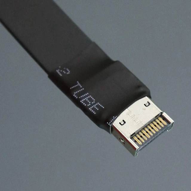 Alt view image 6 of 6 - AJMRTC USB3.1 Gen2 Type-E Male to Female Internal Extension Cable, 15cm, 10Gbps High Speed Header Cord with Mount Screw Holes for Motherboard USB C Front Panel Expansion, ITX Custom PC Build