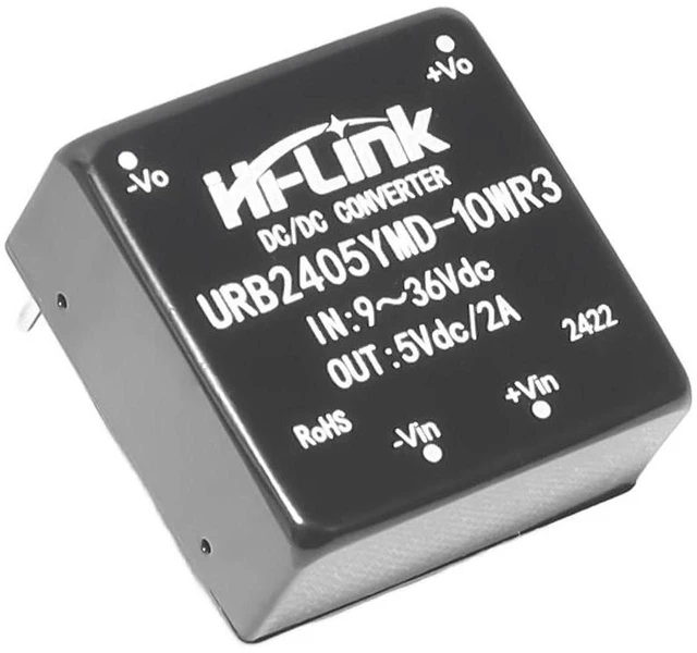 Main image of AJMRTC 10D2405A Isolated DC-DC Converter Module, 10W 24V to 5V 2000mA, 1500V Isolation, Wide 9-36V Input, Switching Power Module, Single Pack for Industrial Control, Instrument, Single Board Computer
