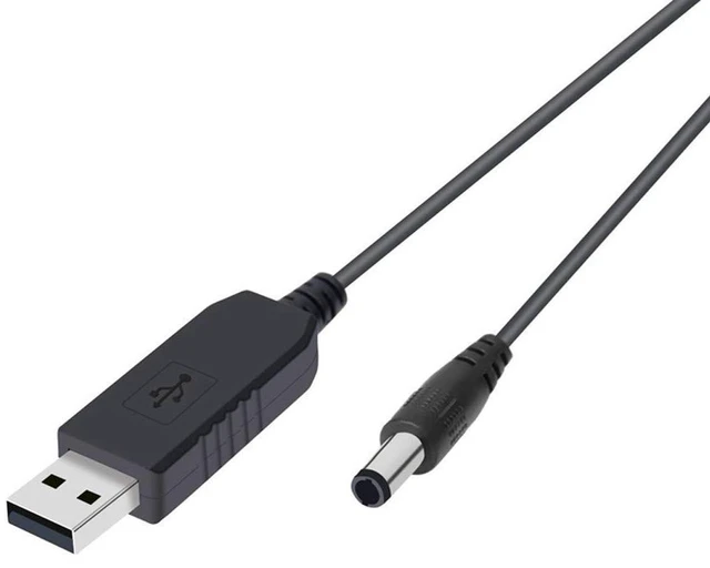Alt view image 4 of 6 - AJMRTC 3Pcs USB to DC Step Up Cable, 5V to 12V Voltage Boost Converter Cord, Max 10W, DC 5.5mm x 2.1mm Male Plug for Router, LED Light, Mini Fan