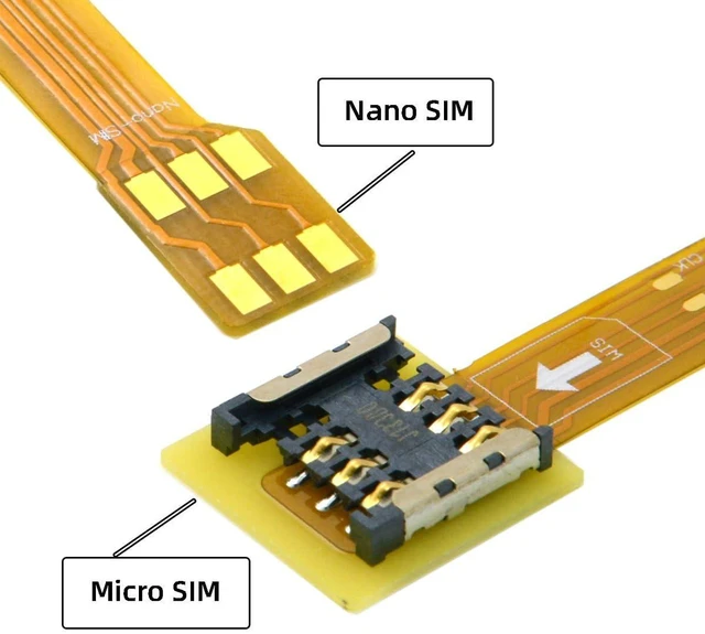 Alt view image 5 of 7 - AJMRTC Soft Flat FPC Micro SIM to Nano SIM Extension Cable Kit, Male to Female SIM Card Extender Cord, 10cm Flexible FPC Wire for Phone, GPS Tracker, IoT Device