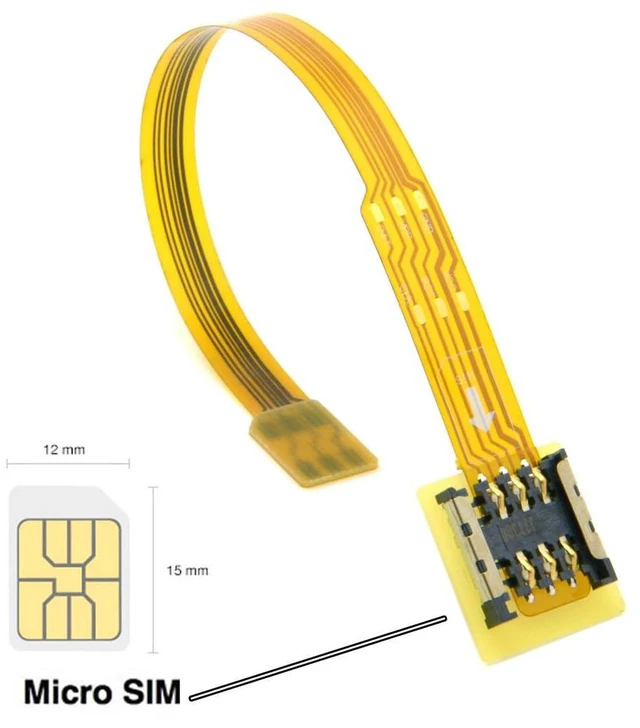 Alt view image 6 of 7 - AJMRTC Soft Flat FPC Micro SIM to Nano SIM Extension Cable Kit, Male to Female SIM Card Extender Cord, 10cm Flexible FPC Wire for Phone, GPS Tracker, IoT Device