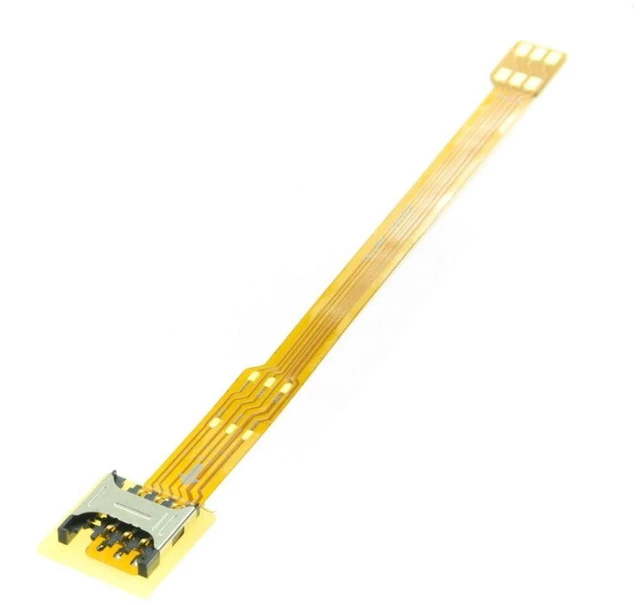 Alt view image 2 of 7 - AJMRTC Soft Flat FPC Micro SIM to Nano SIM Extension Cable Kit, Male to Female SIM Card Extender Cord, 10cm Flexible FPC Wire for Phone, GPS Tracker, IoT Device