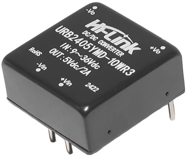 Alt view image 3 of 5 - AJMRTC 24V to 5V Isolated DC-DC Power Module, 10W 2000mA Isolated DCDC Converter, Supports 5V 12V 15V 24V Output, Pack of 2 Pcs (10D2405A)