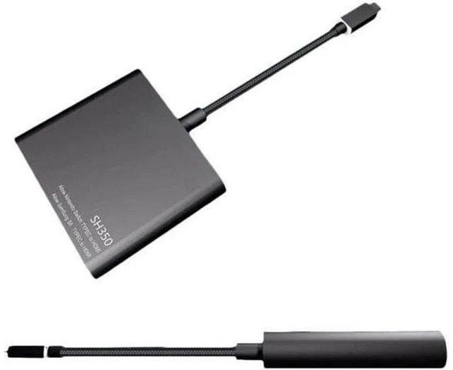 Alt view image 6 of 6 - AJMRTC 3 in 1 USB C Multiport Hub, USB-C to HDMI + USB3.0 + USB-C PD Pass-Through Adapter, 4K@30Hz Type-C Converter Dock for Laptop, MacBook, Tablet, Monitor, Projector