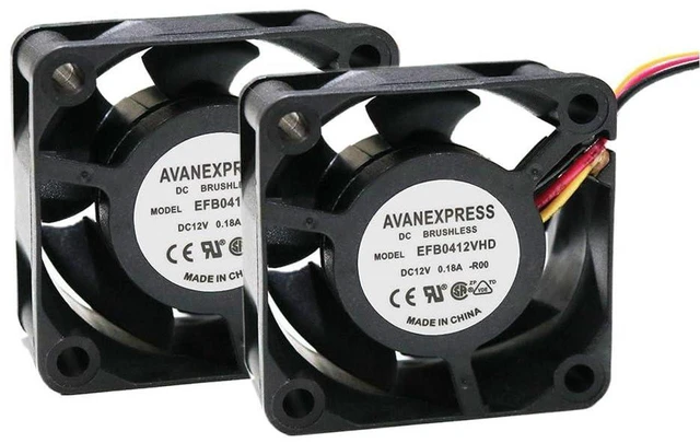 Main image of AJMRTC Replacement Brushless DC Cooling Fan for Delta EFB0412VHD, 4020 40x40x20mm DC12V 0.12A Ball Bearing Axial Fan for 1U Server, Power Supply, Network Switch