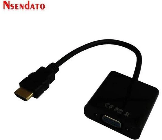 Alt view image 2 of 6 - AJMRTC HDMI to VGA Converter Adapter Cable, Digital to Analog Video Converter with Audio, 1080P HDMI Male to VGA Female Adapter for Laptop, PC, Monitor, Projector, 5 Pack