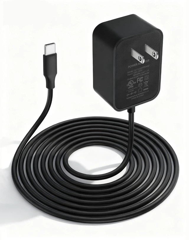 Main image of AJMRTC 12V 2A USB C Power Adapter, AC 100-240V to DC 12V 2A Type-C Transformer Charger, 24W PD Trigger Power Supply for LED Strip, Camera, Router, Mini Fan, DIY Electronic Module