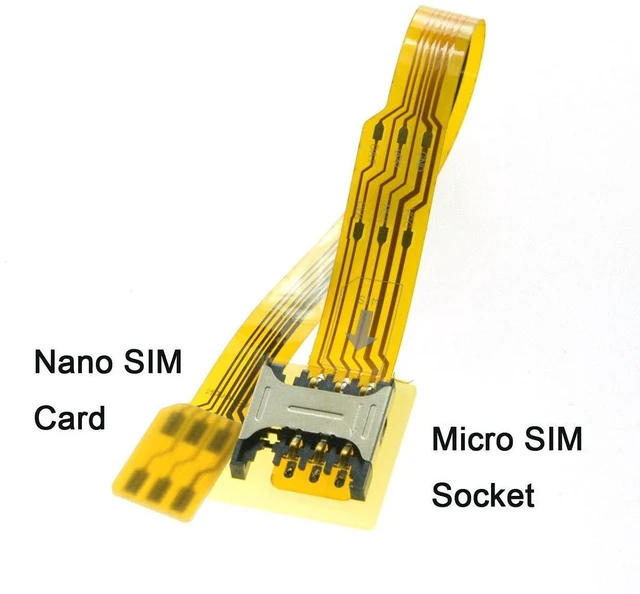 Alt view image 4 of 7 - AJMRTC Micro SIM to Nano SIM Extension Cable Kit, Male to Female Soft Flat FPC SIM Card Extender Cord, 10cm Flexible SIM Adapter for SIM Reader, Test Socket, Mobile Repair Testing