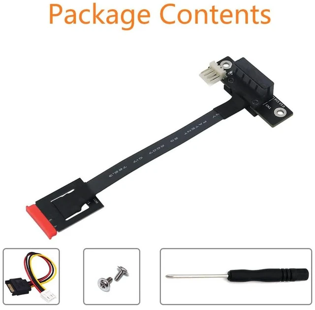 Alt view image 4 of 7 - AJMRTC M.2 NGFF Dual Key A-E to PCI-E 1X Riser Cable, 270° Bend 20cm Extension Adapter with 4Pin FDD Power Connector, for M.2 A-E Key 2230 WiFi / Bluetooth Module, Mini PC Expansion