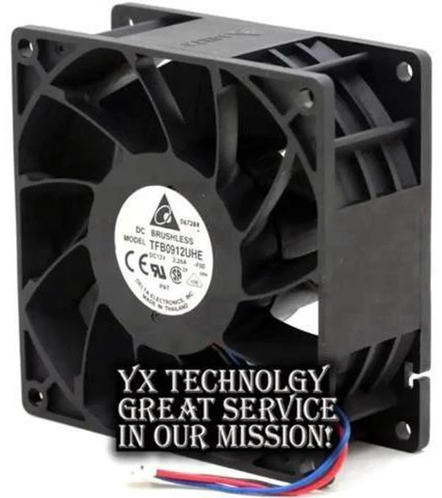 Alt view image 2 of 3 - AJMRTC TFB0912UHE 9238 Server Cooling Fan, 92x92x38mm DC 12V 2.28A High Speed Brushless Axial Fan, 5000RPM High Airflow Heavy Duty Cooling Fan for Server, Chassis, Power Supply, Industrial Cabinet
