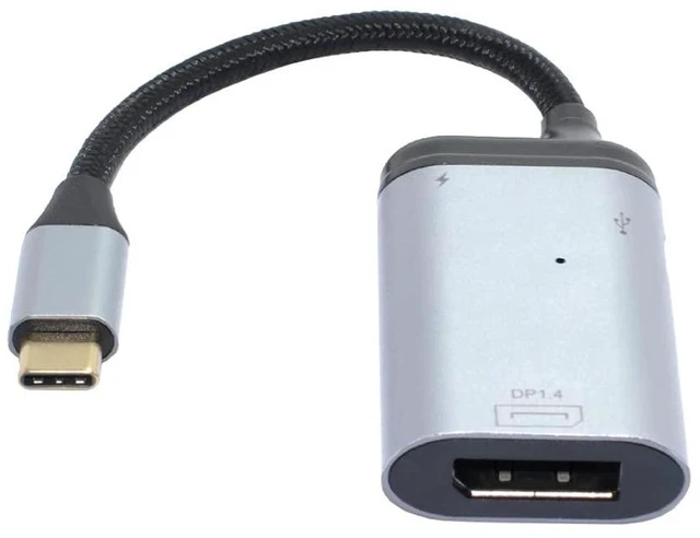 Alt view image 6 of 7 - AJMRTC 3 in 1 USB C Multiport Hub, USB-C to DisplayPort + USB-C Data + PD 65W Pass-Through Charging Adapter, Supports Display, Data Sync and Charging Simultaneously for USB-C Laptops, Tablets