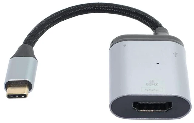 Alt view image 5 of 7 - AJMRTC 3 in 1 USB-C Multiport Hub Adapter, USB-C to HDMI + USB-C Data + PD 65W Pass-Through Charging Dongle, Supports Display, Data Sync and Charging Working Simultaneously for USB-C Laptops, Tablets