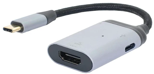 Alt view image 6 of 7 - AJMRTC 3 in 1 USB-C Multiport Hub Adapter, USB-C to HDMI + USB-C Data + PD 65W Pass-Through Charging Dongle, Supports Display, Data Sync and Charging Working Simultaneously for USB-C Laptops, Tablets