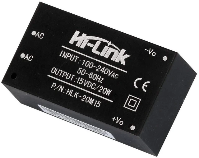 Alt view image 6 of 7 - AJMRTC 2 Pack HLK-20M15 AC-DC Isolated Switching Power Supply Module, Wide 85-265V AC Input to 15V DC 20W Step Down Converter, Low Ripple Power Module for Smart Home, Household Electronics, Industrial