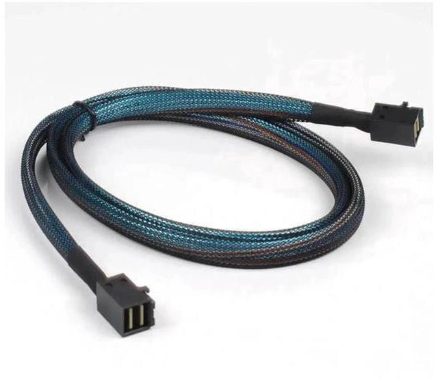 Main image of AJMRTC 2 Pack Internal Mini SAS HD SFF-8643 to SFF-8643 Cable, 12Gbps SAS3.0 Storage Cord for HBA RAID Controller, Server, NAS, Backplane, Workstation Internal Storage Connection