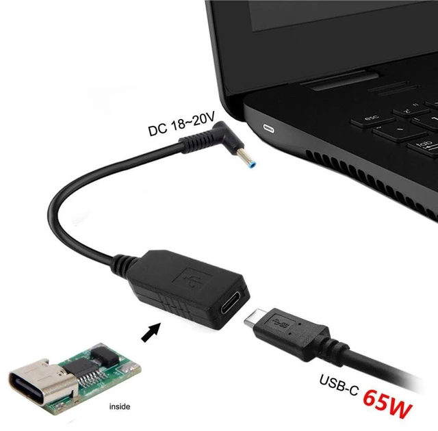 Alt view image 5 of 7 - AJMRTC USB C to DC 20V 4.5x3.0mm PD 65W Trigger Cable, Type-C PD Emulator Power Cord for Laptop Charging, USB-C PD Source to 4.5*3mm DC Barrel Plug