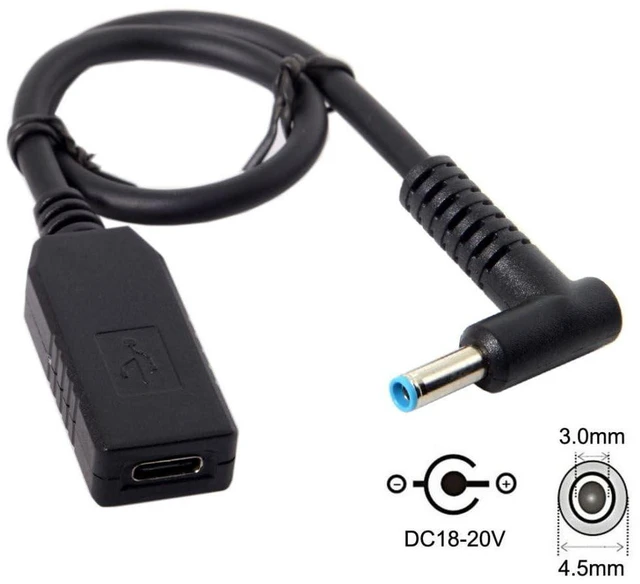 Alt view image 3 of 7 - AJMRTC USB C to DC 20V 4.5x3.0mm PD 65W Trigger Cable, Type-C PD Emulator Power Cord for Laptop Charging, USB-C PD Source to 4.5*3mm DC Barrel Plug