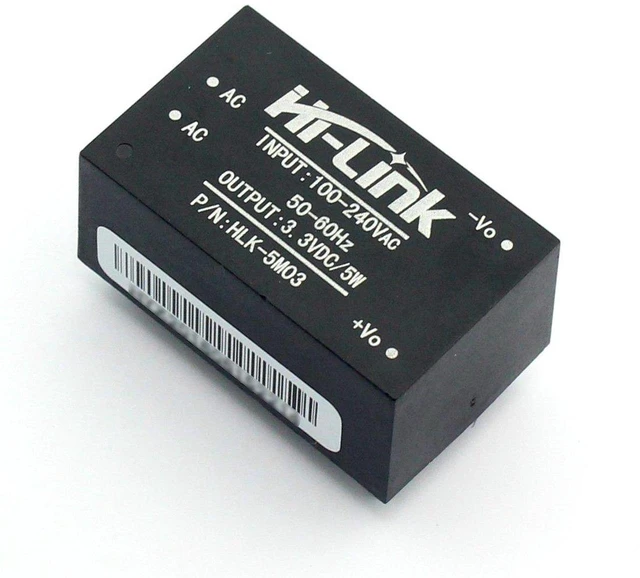 Main image of AJMRTC HLK-5M03 AC-DC Isolated Switching Power Supply Module, 85-265V AC to 3.3V DC 5W Isolation Converter for Smart Home IoT Circuit