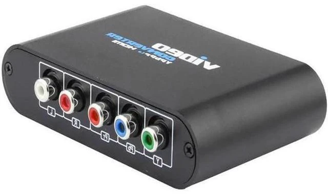 Alt view image 3 of 6 - AJMRTC 5 RCA YPbPr Component RGB to HDMI Converter, 1080P Analog Video Audio Adapter for PS2, Original Xbox, Wii, DVD Player, PSP, N64 to HDTV Monitor Projector