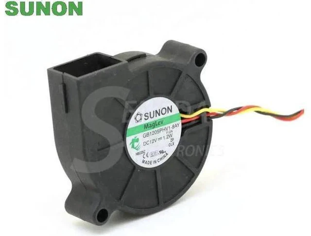 Alt view image 2 of 3 - AJMRTC Replacement Blower Fan for Sunon GB1205PHV1-8AY F.GN, DC 12V 1.2W 50x50x15mm 2-Wire Turbo Cooling Fan for Server, Projector, Industrial Equipment