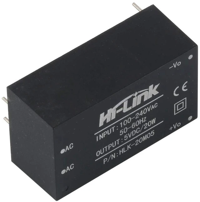 Alt view image 5 of 6 - AJMRTC 2 Pack HLK-20M05 AC-DC Step Down Power Supply Module, 90-265V AC to 5V DC 20W 4A Isolated Switching Power Converter for Smart Home, Sensor, Industrial Control
