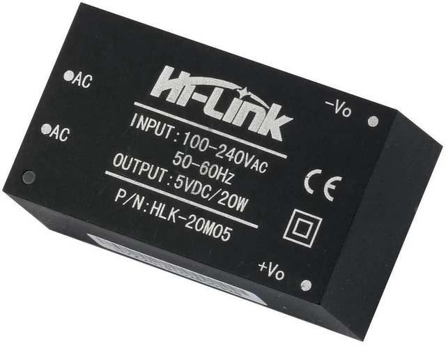 Alt view image 2 of 6 - AJMRTC 2 Pack HLK-20M05 AC-DC Step Down Power Supply Module, 90-265V AC to 5V DC 20W 4A Isolated Switching Power Converter for Smart Home, Sensor, Industrial Control