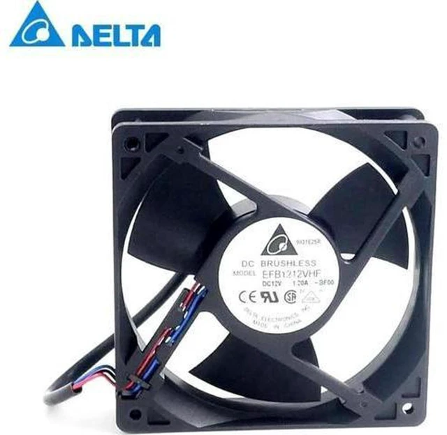 Main image of AJMRTC Replacement High Airflow Cooling Fan for Delta EFB1212VHF, 120x120x32mm 12032 DC 12V 1.20A 3-Wire Tachometer Industrial Axial Fan for Server, Inverter, Power Supply Cabinet
