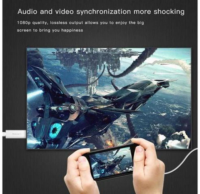 Alt view image 5 of 6 - AJMRTC 2 in 1 USB C & Micro USB to HDMI Adapter, 1080P Digital AV Screen Mirroring Cable for Samsung Xiaomi Android Phone Tablet to HDTV Monitor Projector