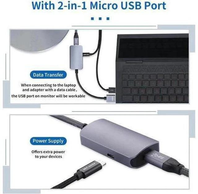 Alt view image 7 of 7 - AJMRTC 4K@60Hz HDMI Male to USB-C Female Adapter, HDMI to Type-C USB 3.1 Video Converter for Monitor, Laptop, Camera, HDMI Source to USB-C Display Input