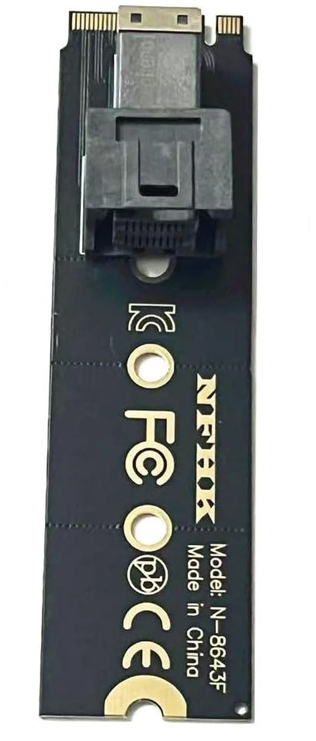 Alt view image 2 of 7 - AJMRTC M.2 NGFF NVMe M-Key to SFF-8643 Adapter Card, PCIe 4.0 x4 High Speed Converter, Compatible with U.2 NVMe SSD, Adapter Card Only