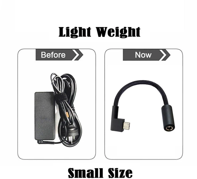 Alt view image 3 of 7 - AJMRTC DC 7.4x5.0mm to 3Pin Power Plug Charging Cable, 19.5V High Wattage Conversion Cord Compatible with Razer Blade 15, Blade Pro 17 Gaming Laptop, Supports 160W 230W Power Adapter