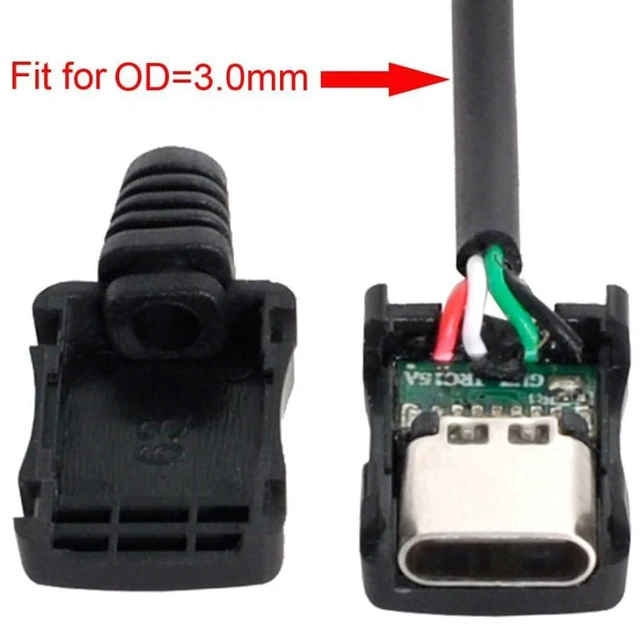 Alt view image 5 of 7 - AJMRTC 10 Pack USB 2.0 Type-C 4Pin Female Solder Connector, DIY Repair Replacement Socket Port, Solderable Adapter for OD 3.0mm Cable, USB-C Jack for Cable Making and Electronic DIY