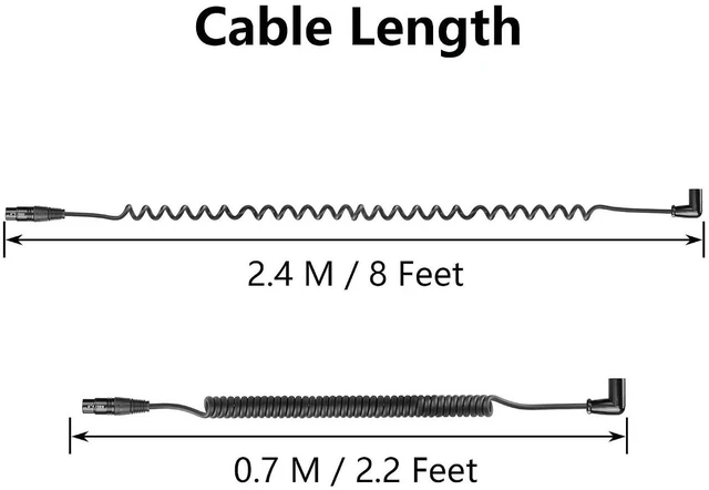 Alt view image 6 of 7 - AJMRTC XLR Male to Female Coiled Microphone Cable, 8FT Balanced XLR Audio Cord, Oxygen-Free Copper Shielded Mic Cable for Mixer, Speaker, Audio Interface, Dynamic Microphone