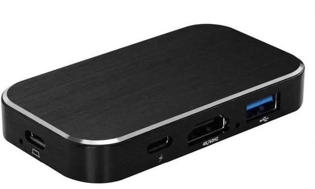 Alt view image 6 of 6 - AJMRTC 5-in-1 USB-C Multiport Hub, HDMI 2.0 4K@60Hz Video Output, Thunderbolt 3 Compatible Type-C Adapter with USB3.0, PD Charging for Laptop, Tablet and Smartphone