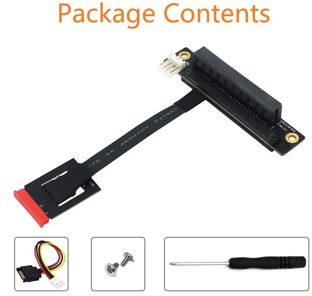 Alt view image 4 of 7 - AJMRTC M.2 NGFF Dual Key A-E to PCIe X8 Riser Adapter Cable, 270 Degree Reverse Angle 20CM High Speed FPC Extension Cord with 4Pin FDD 12V Power Connector, Supports M.2 2230 Socket for Mini PC, Embedd