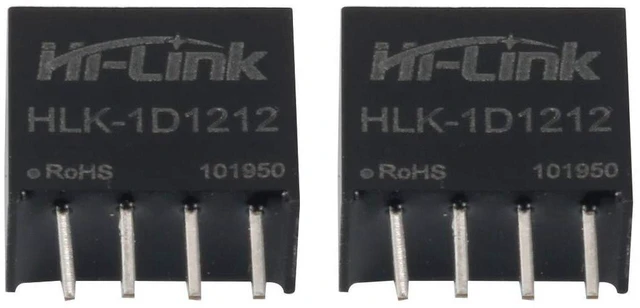 Main image of AJMRTC HLK-1D1212 DC-DC Isolated Power Supply Module, 12V to 12V 1W 84mA Unregulated Isolation Converter, SIP Single Output Switching Power Module for Smart Home, Industrial Circuit, PCB Design, 6 PCS