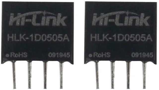 Alt view image 5 of 7 - AJMRTC HLK-1D0505A DC-DC Isolated Power Supply Module, 5V to 5V 1W 200mA, 88% High Efficiency Small SIP Package Isolation Converter for SPI, Smart Home Switch, IoT Circuit, 10 PCS Pack