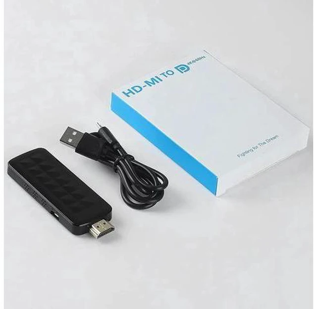 Alt view image 2 of 7 - AJMRTC HDMI Male to DisplayPort Female Adapter, Active HDMI to DP Converter, 4K@60Hz, HDR HDCP 2.2, for Laptop, PC, Game Console to DisplayPort Monitor, Projector