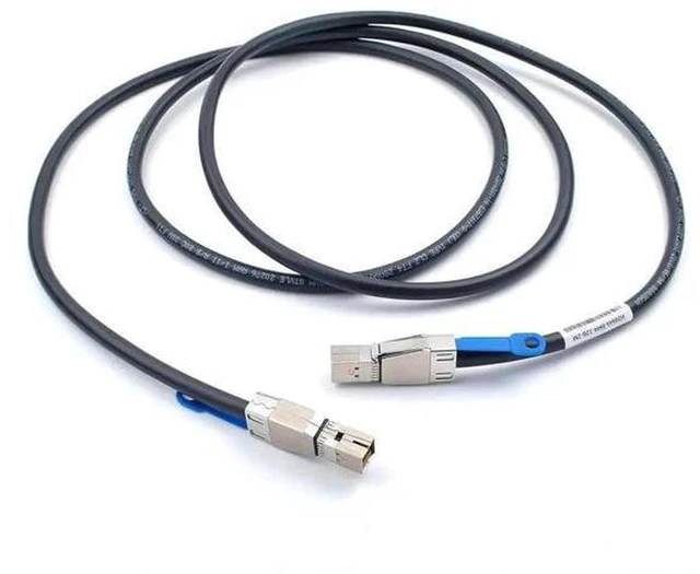 Alt view image 6 of 7 - AJMRTC 12G External Mini SAS HD SFF-8644 to SFF-8644 Cable, 1M / 3.3ft SAS 3.0 12Gbps Twinaxial Cable for Server, RAID Controller, JBOD, Storage Enclosure