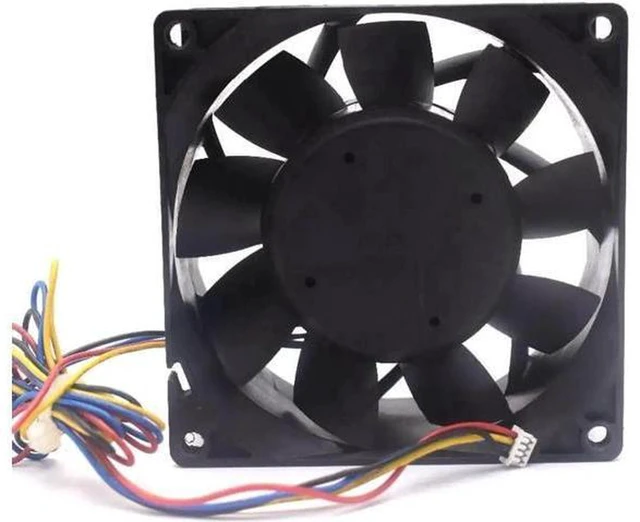 Alt view image 2 of 2 - AJMRTC IP55 Waterproof 8038 PWM Cooling Fan, 80x80x38mm DC48V 0.65A Replacement Fan Compatible with Delta PFB0848UHE, High Airflow Industrial Axial Fan for Inverter, Server, Cabinet Cooling