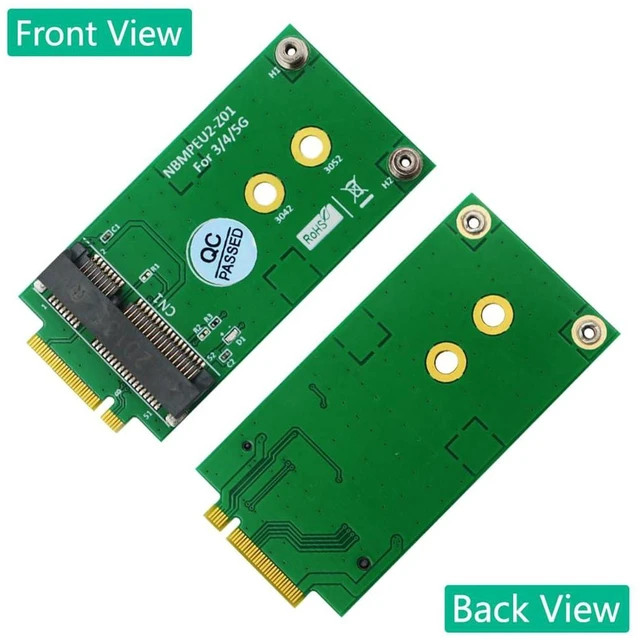 Alt view image 4 of 5 - AJMRTC NGFF M.2 Key B to Mini PCI-E Adapter, M2 B-Key to mPCIe WWAN Converter for 3G 4G 5G GSM LTE Module, Desktop PC Wireless Expansion Board, NO SIM Card Slot
