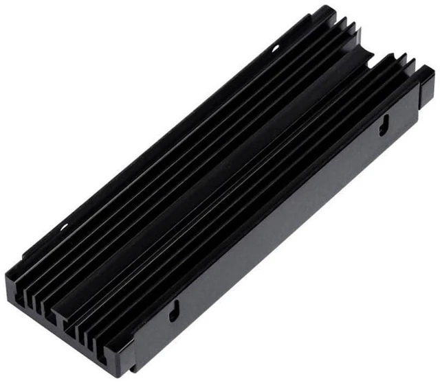 Main image of AJMRTC M.2 SSD Heatsink, Dual-Side Grooved Aluminum Alloy Passive Cooler, Ultra Slim 0.39in Thick, Black, No Fan, Compatible with 2230 2242 2260 2280 NVMe SATA M.2 SSD for Desktop Laptop