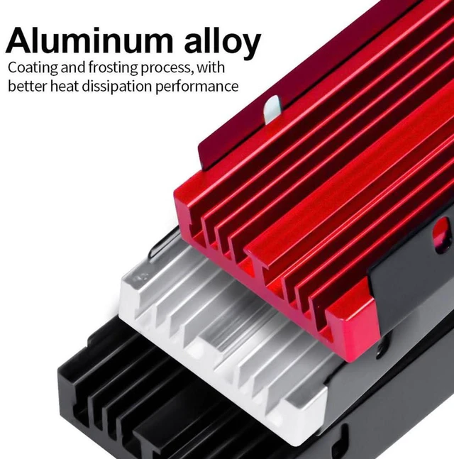 Alt view image 4 of 7 - AJMRTC M.2 SSD Heatsink, Dual-Side Grooved Aluminum Alloy Passive Cooler, Ultra Slim 0.39in Thick, Black, No Fan, Compatible with 2230 2242 2260 2280 NVMe SATA M.2 SSD for Desktop Laptop