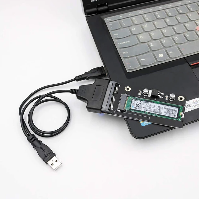 Alt view image 5 of 5 - AJMRTC 20+6Pin Proprietary SSD to SATA 2.5" Adapter Card, USB 2.0 Converter with Cable for ThinkPad X1 Carbon Gen1 Original SSD, External Data Reading Recovery Board