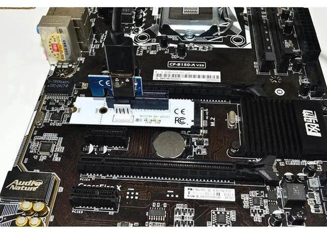 Alt view image 4 of 5 - AJMRTC M.2 Key M to PCIe 4X Riser Adapter Card, NGFF M-Key NVMe to PCIe X4 Converter with LED Voltage Indicator, PCI-E 4.0 / 3.0 Compatible for M.2 2280 SSD